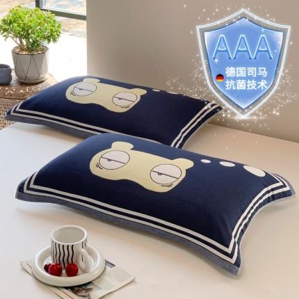 91家纺网 家纺一手货源 找家纺 (总) 爱港 2023新款A类防螨抗菌全棉纯棉防滑纱布枕头巾枕巾