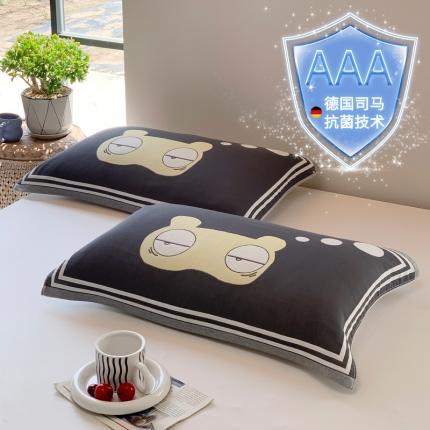 91家纺网 家纺一手货源 找家纺 (总) 爱港 2023新款A类防螨抗菌全棉纯棉防滑纱布枕头巾枕巾