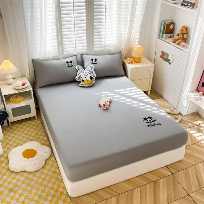 91家纺网 家纺一手货源 找家纺 鑫钰 2023新款A类全棉升级迪士尼系列床笠 快乐米奇