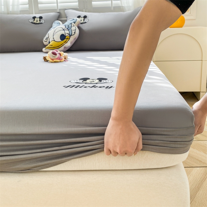 91家纺网 家纺一手货源 找家纺 鑫钰 2023新款A类全棉升级迪士尼系列床笠 快乐米奇