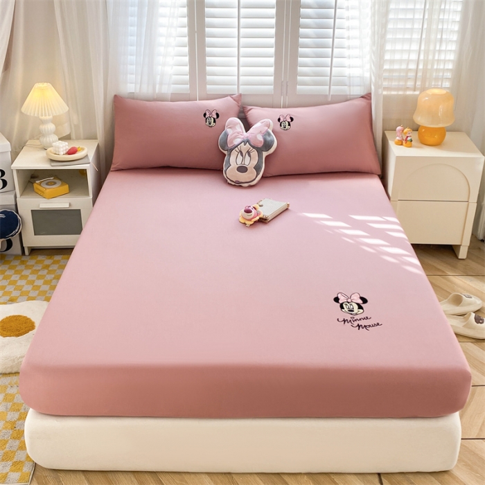 91家纺网 家纺一手货源 找家纺 鑫钰 2023新款A类全棉升级迪士尼系列床笠 米妮公主