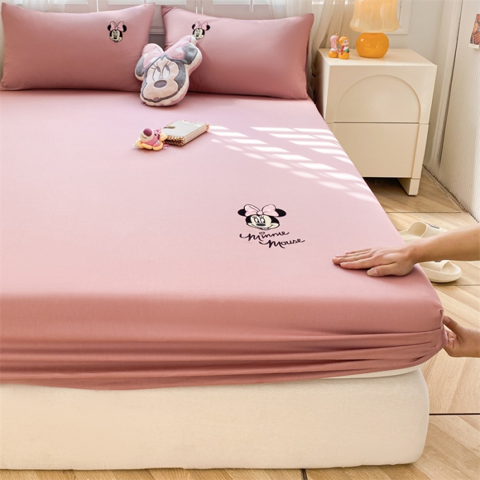 91家纺网 家纺一手货源 找家纺 鑫钰 2023新款A类全棉升级迪士尼系列床笠 米妮公主