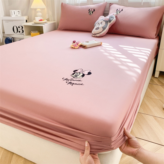 91家纺网 家纺一手货源 找家纺 鑫钰 2023新款A类全棉升级迪士尼系列床笠 米妮公主