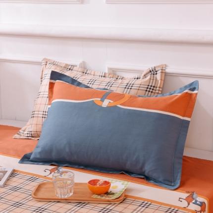 91家纺网 家纺一手货源 找家纺 多品家纺 2023新款12868全棉双针单枕套 凡尔赛