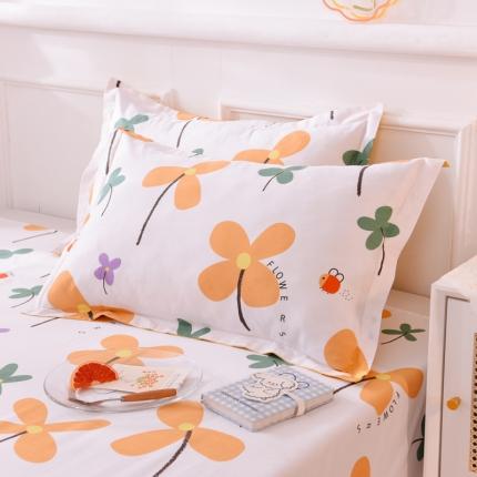 91家纺网 家纺一手货源 找家纺 多品家纺 2023新款12868全棉双针单枕套 芳华