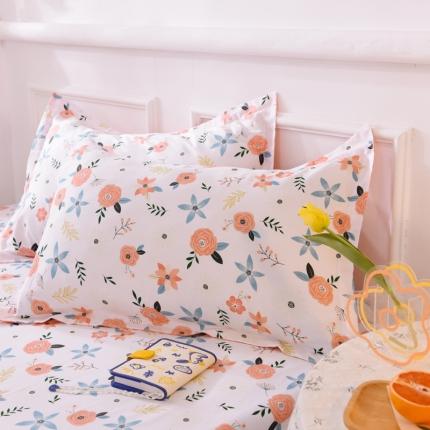 91家纺网 家纺一手货源 找家纺 多品家纺 2023新款12868全棉双针单枕套 红粉佳人粉