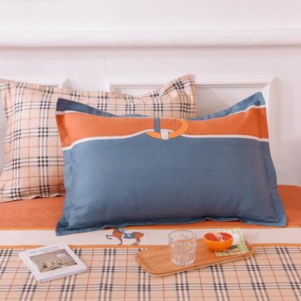 多品家纺 2023新款12868全棉双针单枕套 凡尔赛