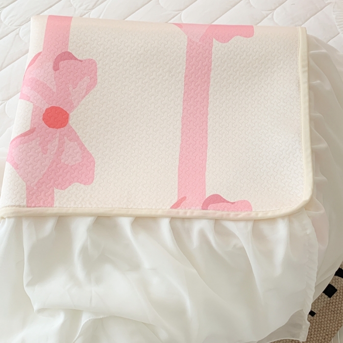 91家纺网 家纺一手货源 找家纺 昔可家纺 2023新款双层雪纺纱花边床裙款凉感软席 芭蕾美学