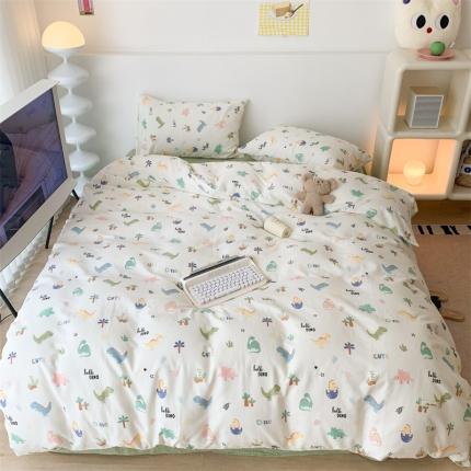 91家纺网 家纺一手货源 找家纺 （总）昔可家纺 2023新款普通款全棉有氧双层纱四件套