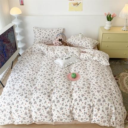 91家纺网 家纺一手货源 找家纺 （总）昔可家纺 2023新款普通款全棉有氧双层纱四件套