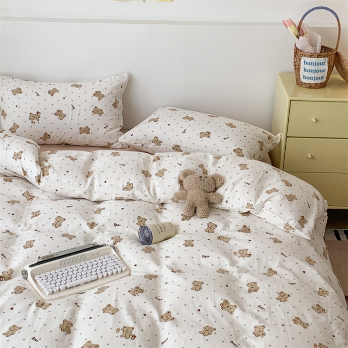 91家纺网 家纺一手货源 找家纺 （总）昔可家纺 2023新款普通款全棉有氧双层纱四件套