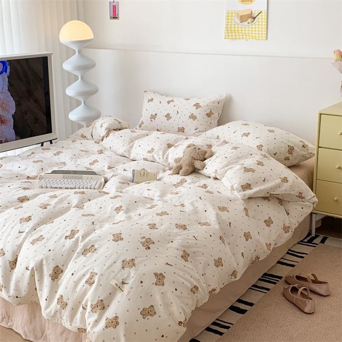 91家纺网 家纺一手货源 找家纺 （总）昔可家纺 2023新款普通款全棉有氧双层纱四件套