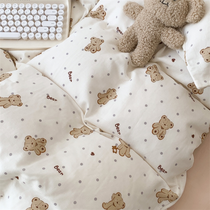 91家纺网 家纺一手货源 找家纺 （总）昔可家纺 2023新款普通款全棉有氧双层纱四件套