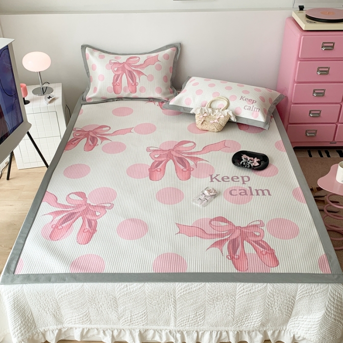 91家纺网 家纺一手货源 找家纺 昔可家纺 2023新款高克重加厚华夫格凉感软席 波点芭蕾鞋