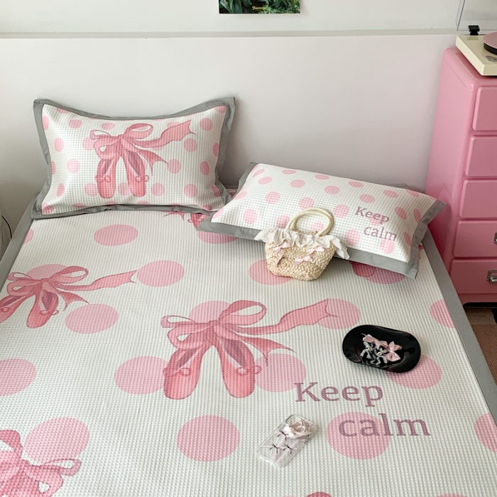 91家纺网 家纺一手货源 找家纺 昔可家纺 2023新款高克重加厚华夫格凉感软席 波点芭蕾鞋