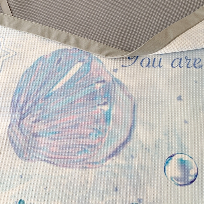 91家纺网 家纺一手货源 找家纺 昔可家纺 2023新款高克重加厚华夫格凉感软席 海底贝壳