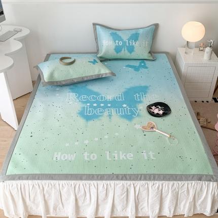 昔可家纺 2023新款高克重加厚华夫格凉感软席 幻影蝴蝶