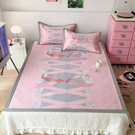 昔可家纺 2023新款高克重加厚华夫格凉感软席 蕾丝芭蕾