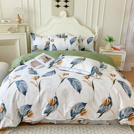 91家纺网 家纺一手货源 找家纺 名佰蕙家纺 2024新款珍丝大提花全棉四件套 奈雪