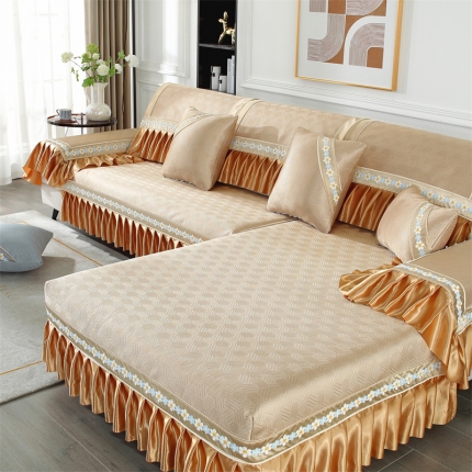 91家纺网 家纺一手货源 找家纺 2023新款冰丝沙发垫夏季夏天防滑凉席冰垫坐垫子四季通用轻奢皮沙发套罩