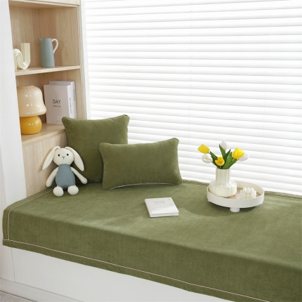 91家纺网 家纺一手货源 找家纺 2023新款雪尼尔人字纹飘窗垫窗台垫定做四季通用网红榻榻米阳台垫子定制