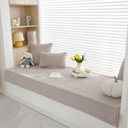 91家纺网 家纺一手货源 找家纺 2023新款雪尼尔人字纹飘窗垫窗台垫定做四季通用网红榻榻米阳台垫子定制