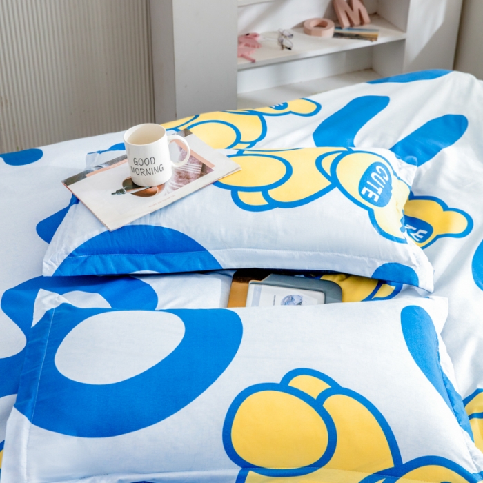 91家纺网 家纺一手货源 找家纺 乐居坊 2023新款芦荟棉四件套（5月份新花型） Yes小熊