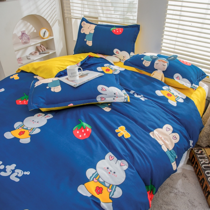 91家纺网 家纺一手货源 找家纺 乐居坊 2023新款芦荟棉四件套（5月份新花型） 欢乐颂