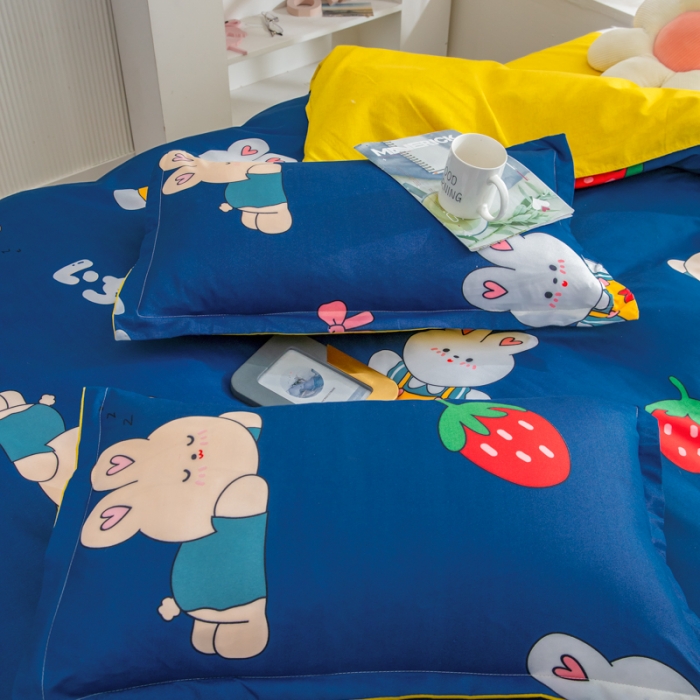 91家纺网 家纺一手货源 找家纺 乐居坊 2023新款芦荟棉四件套（5月份新花型） 欢乐颂