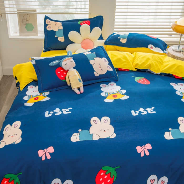 91家纺网 家纺一手货源 找家纺 乐居坊 2023新款芦荟棉四件套（5月份新花型） 欢乐颂