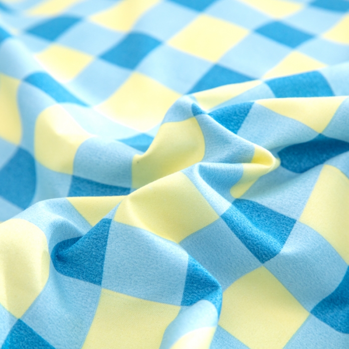 91家纺网 家纺一手货源 找家纺 乐居坊 2023新款芦荟棉四件套（5月份新花型） 蓝黄格