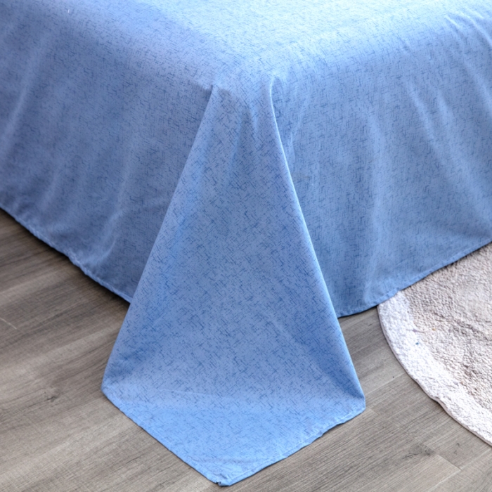 91家纺网 家纺一手货源 找家纺 乐居坊 2023新款芦荟棉四件套（5月份新花型） 蓝黄格