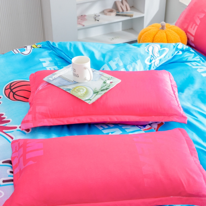 91家纺网 家纺一手货源 找家纺 乐居坊 2023新款芦荟棉四件套（5月份新花型） 迈阿密蓝