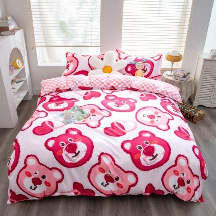 乐居坊 2023新款芦荟棉四件套（5月份新花型） 甜甜熊