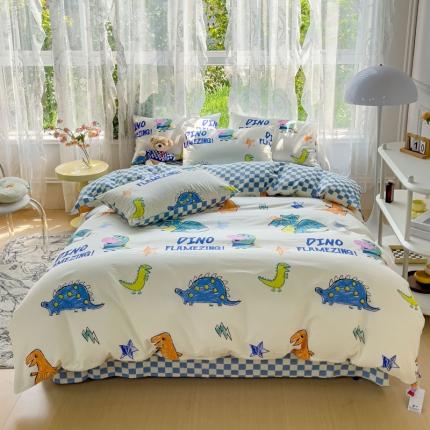 91家纺网 家纺一手货源 找家纺 （总）感遇家纺 2023新款小猪佩奇系列全棉印花四件套