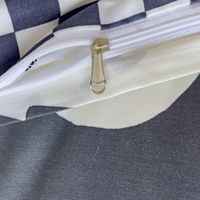 91家纺网 家纺一手货源 找家纺 感遇家纺 2023新款全棉印花四件套 小煤球