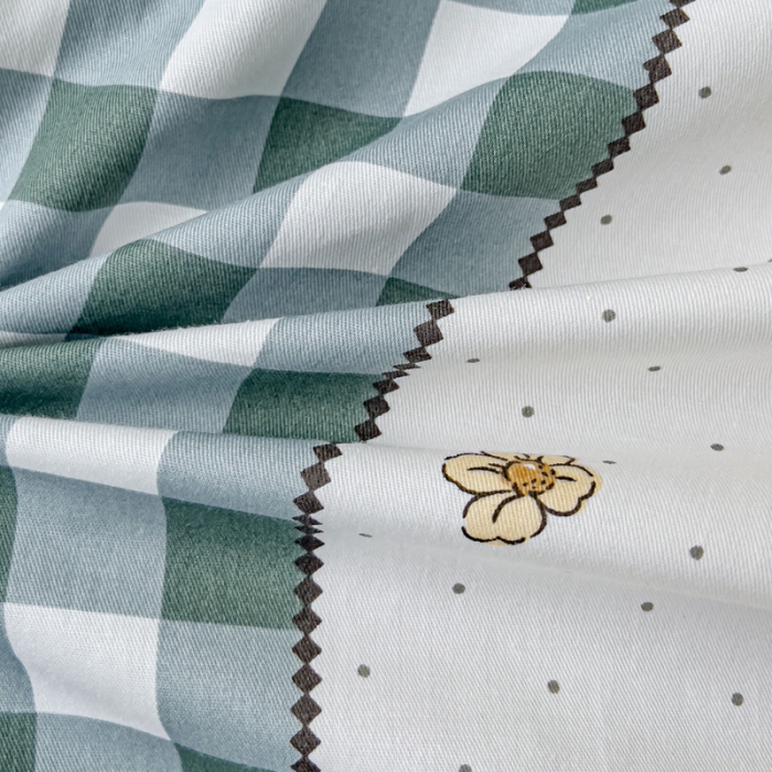 91家纺网 家纺一手货源 找家纺 感遇家纺 2023新款全棉印花四件套 伯格小熊