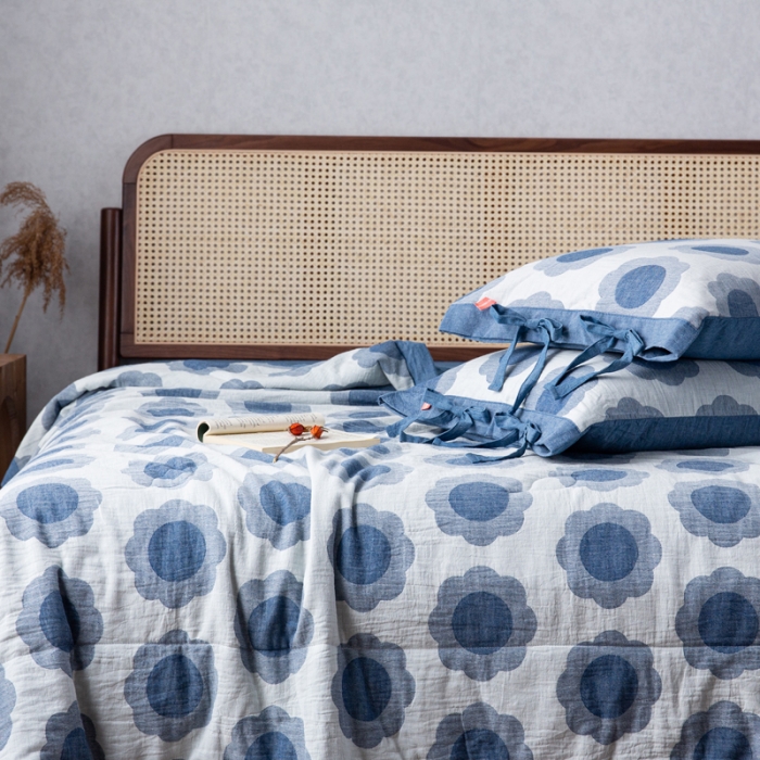 91家纺网 家纺一手货源 找家纺 （总）安莱生活 2023新款 太阳花夏被四件套及单独夏被