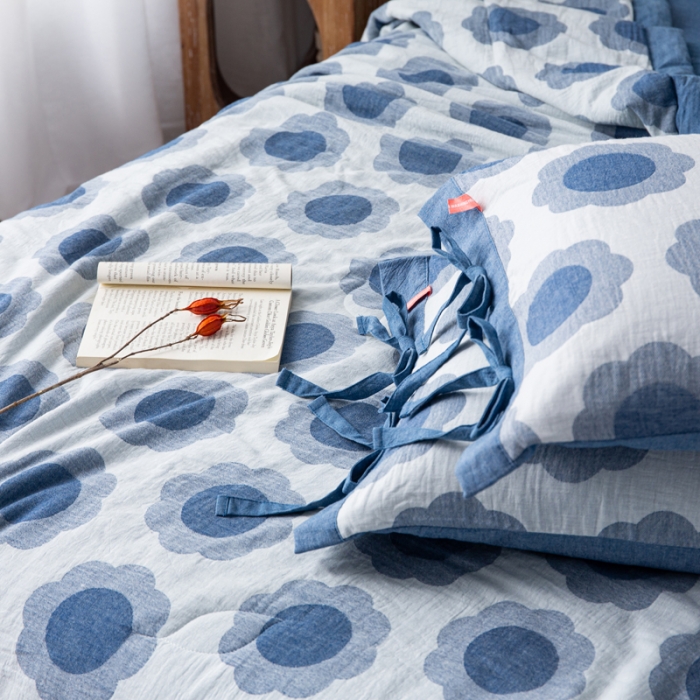 91家纺网 家纺一手货源 找家纺 （总）安莱生活 2023新款 太阳花夏被四件套及单独夏被