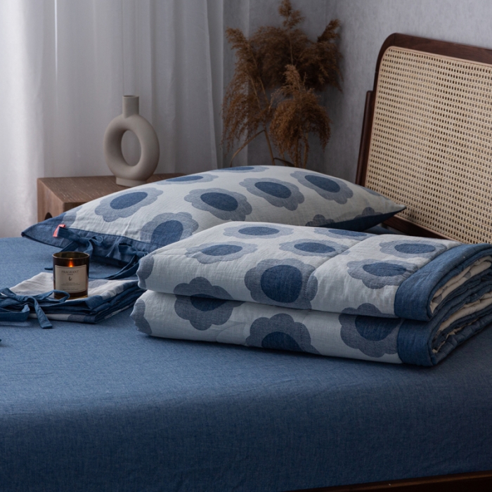 91家纺网 家纺一手货源 找家纺 （总）安莱生活 2023新款 太阳花夏被四件套及单独夏被