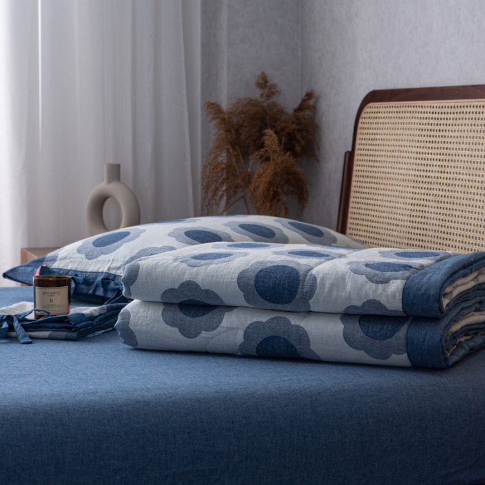 91家纺网 家纺一手货源 找家纺 （总）安莱生活 2023新款 太阳花夏被四件套及单独夏被