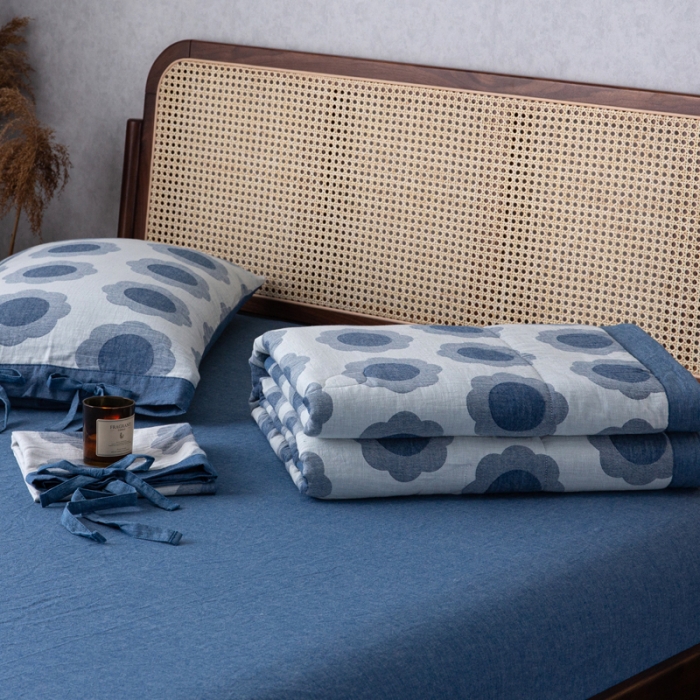 91家纺网 家纺一手货源 找家纺 （总）安莱生活 2023新款 太阳花夏被四件套及单独夏被