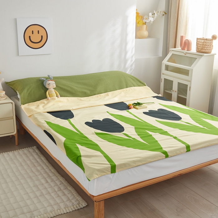 91家纺网 家纺一手货源 找家纺 怡家居 2023新款全棉印花隔脏旅行睡袋 知蕊