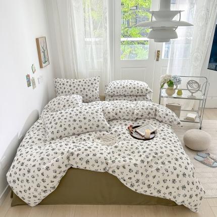 91家纺网 家纺一手货源 找家纺 （总）仟网汇 2023新款有氧双层纱休闲款四件套