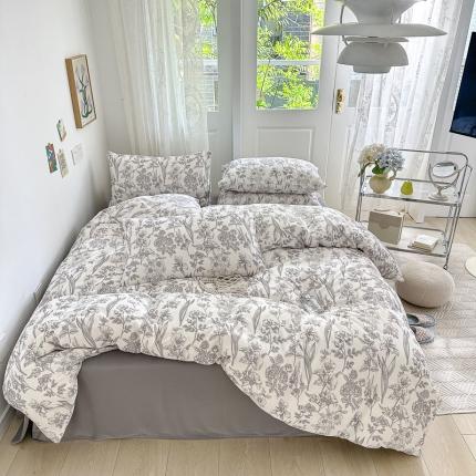 91家纺网 家纺一手货源 找家纺 （总）仟网汇 2023新款有氧双层纱休闲款四件套