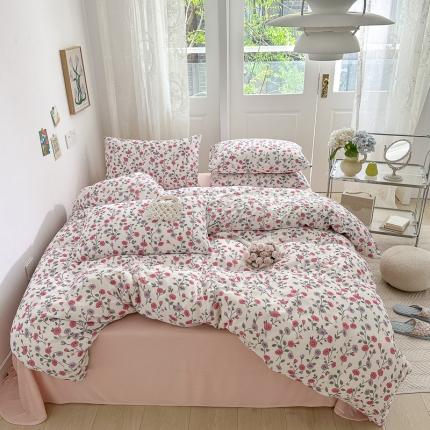 91家纺网 家纺一手货源 找家纺 （总）仟网汇 2023新款有氧双层纱休闲款四件套