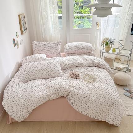 91家纺网 家纺一手货源 找家纺 （总）仟网汇 2023新款有氧双层纱休闲款四件套