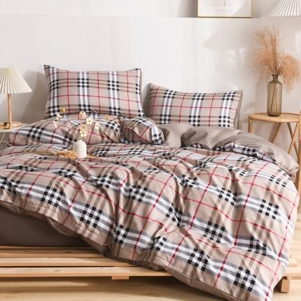 91家纺网 家纺一手货源 找家纺 （总）红日子 2024新款无印风水洗棉四件套