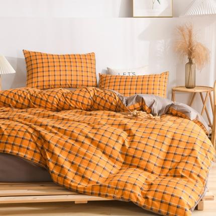 91家纺网 家纺一手货源 找家纺 （总）红日子 2024新款无印风水洗棉四件套