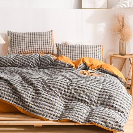 91家纺网 家纺一手货源 找家纺 （总）红日子 2024新款无印风水洗棉四件套